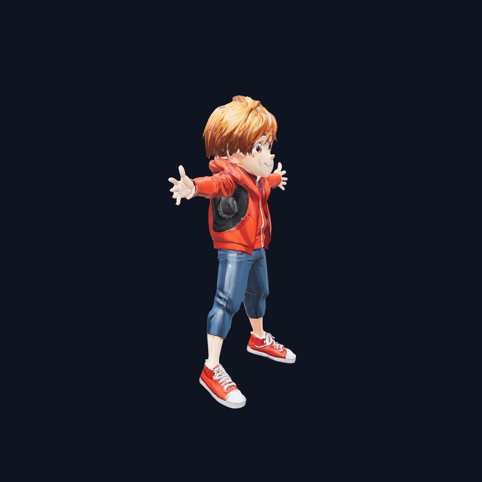 Cheerful Kid Character model pack